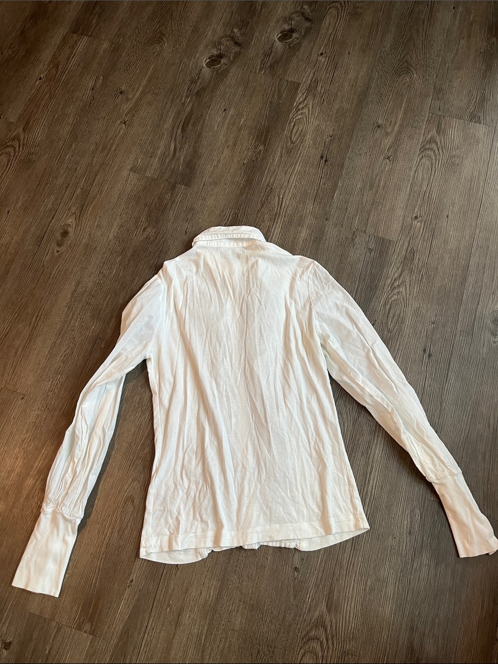 XCVI White Ruffled Button-Down Shirt - Picture 4 of 4